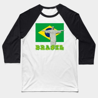 Brazil Brasil Cristo Corcovado Hispanic Spanish Teacher Food Culture Baseball T-Shirt